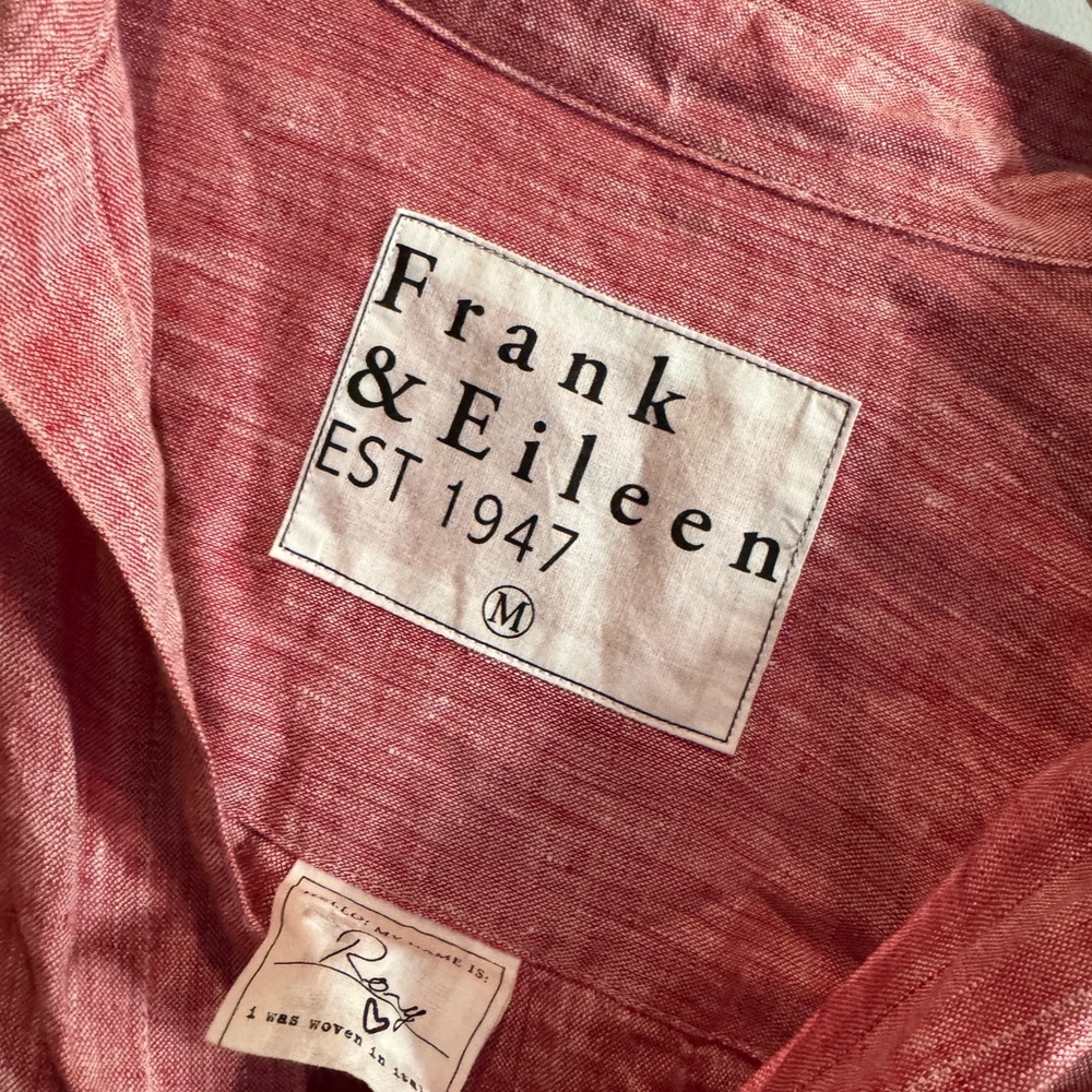 REVOLVE Frank & Eileen Red Button-Front Linen Maxi Dress M - Picture 5 of 8